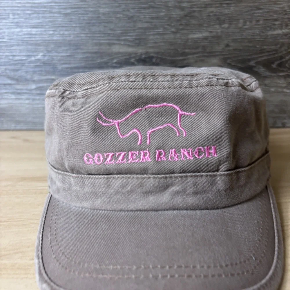 Gozzer Ranch Hat Cap Strap Back Embroidered Cadet Army Cap Outdoors Womens